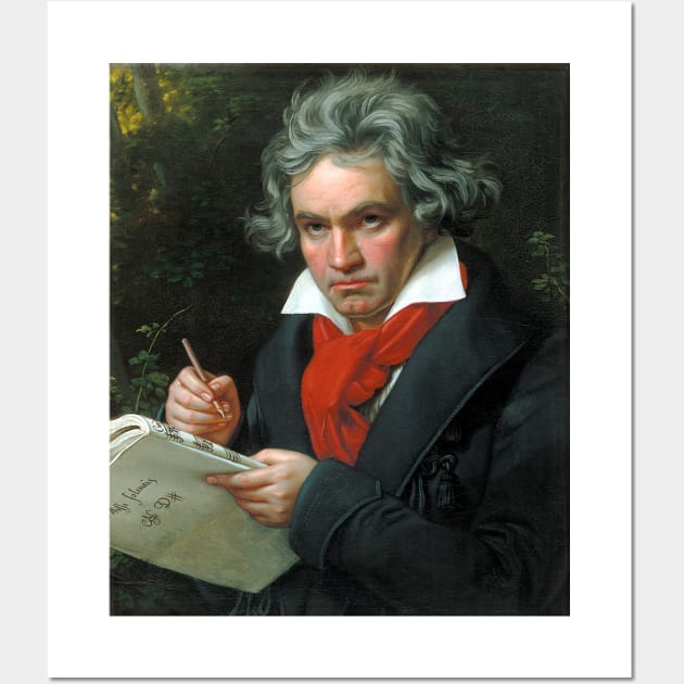 Portrait of Ludwig van Beethoven painting by Joseph Karl Stieler Wall Art by DEMON LIMBS